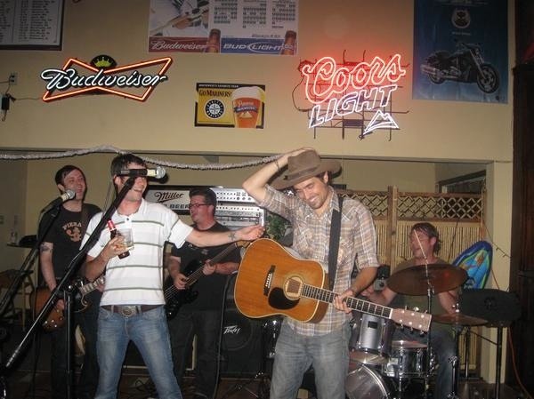 Lonesome Rhodes and the Good Company performing live.