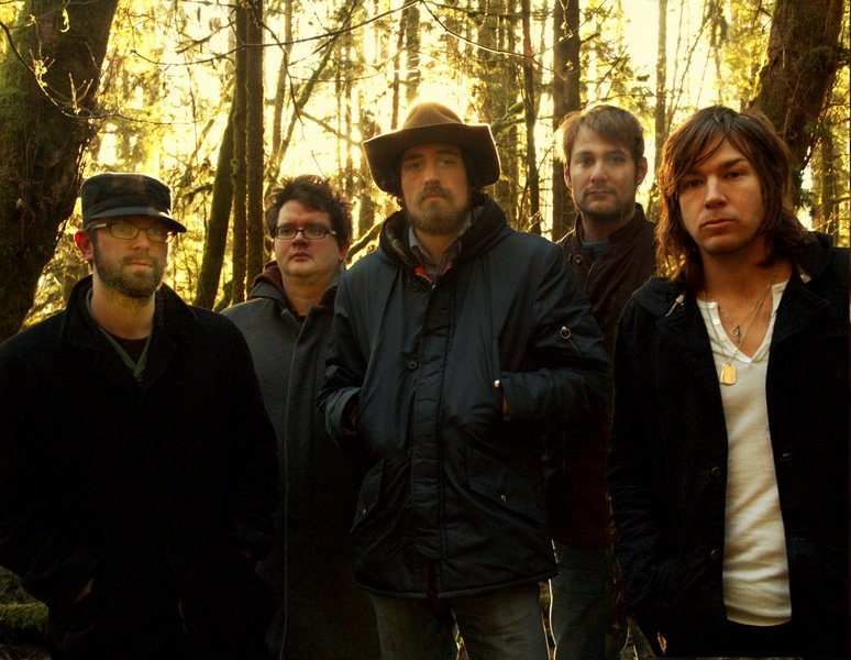 Spook the Horse band members outside